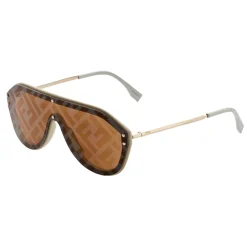 Fendi Sunglasses & Eyewear-- Fabulous - Beige Mask Oversize Sunglasses - Sunglasses - Eyewear - Avvenice