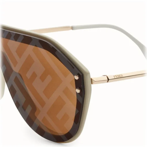 Fendi Sunglasses & Eyewear-- Fabulous - Beige Mask Oversize Sunglasses - Sunglasses - Eyewear - Avvenice