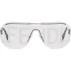 Fendi Sunglasses & Eyewear-- Code - Shield Sunglasses - Silver - Sunglasses - Eyewear - Avvenice