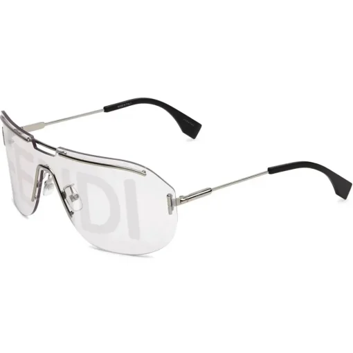 Fendi Sunglasses & Eyewear-- Code - Shield Sunglasses - Silver - Sunglasses - Eyewear - Avvenice