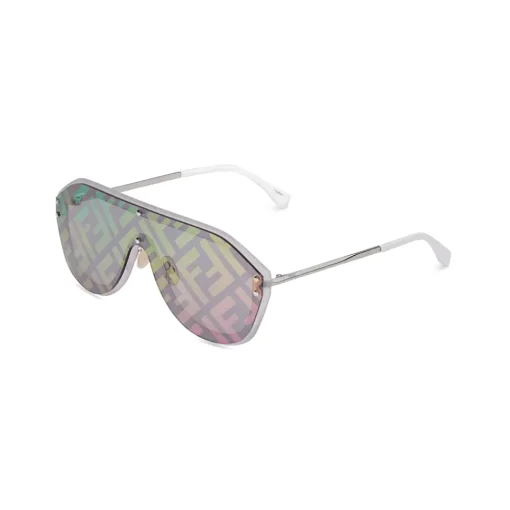 Fendi Sunglasses & Eyewear-- Fabulous - Shield Sunglasses - White Grey - Sunglasses - Eyewear - Avvenice