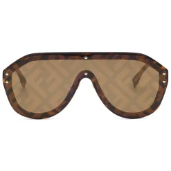 Fendi Sunglasses & Eyewear-- Fabulous - Shield Sunglasses - Brown - Sunglasses - Eyewear - Avvenice