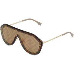 Fendi Sunglasses & Eyewear-- Fabulous - Shield Sunglasses - Brown - Sunglasses - Eyewear - Avvenice