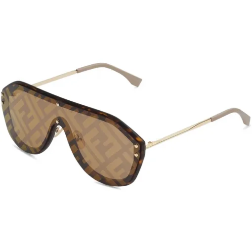 Fendi Sunglasses & Eyewear-- Fabulous - Shield Sunglasses - Brown - Sunglasses - Eyewear - Avvenice