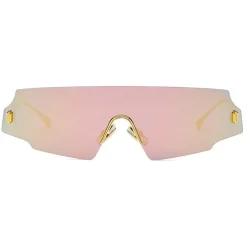 Fendi Sunglasses & Eyewear-- Forceful - Shield Sunglasses - Rose Gold - Sunglasses - Eyewear - Avvenice