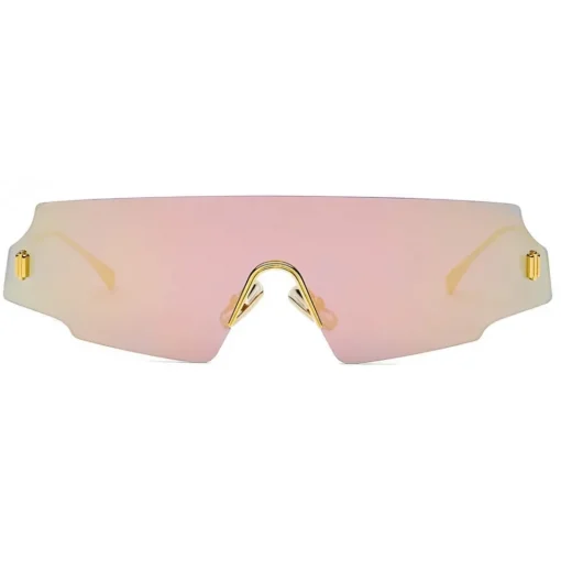 Fendi Sunglasses & Eyewear-- Forceful - Shield Sunglasses - Rose Gold - Sunglasses - Eyewear - Avvenice