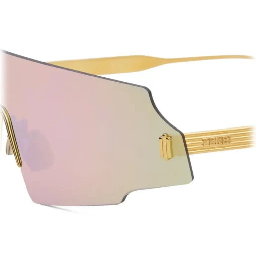 Fendi Sunglasses & Eyewear-- Forceful - Shield Sunglasses - Rose Gold - Sunglasses - Eyewear - Avvenice