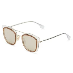 Fendi Sunglasses & Eyewear-- Glass - Square Sunglasses - Transparent Gold - Sunglasses - Eyewear - Avvenice