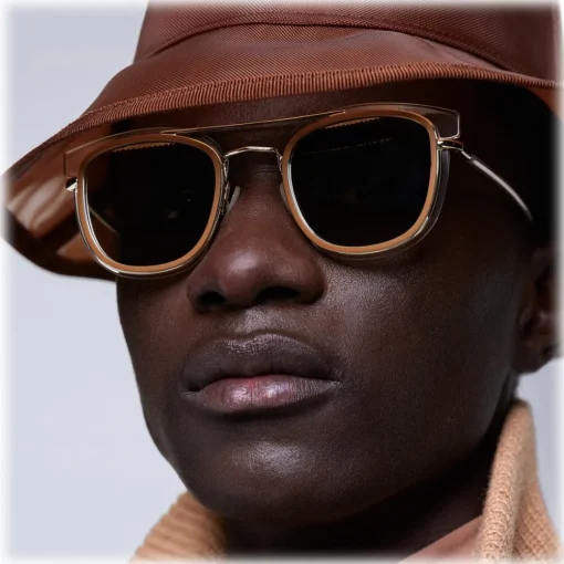Fendi Sunglasses & Eyewear-- Glass - Square Sunglasses - Transparent Gold - Sunglasses - Eyewear - Avvenice
