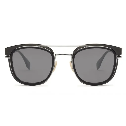 Fendi Sunglasses & Eyewear-- Glass - Square Sunglasses - Grey Dark Ruthenium - Sunglasses - Eyewear - Avvenice