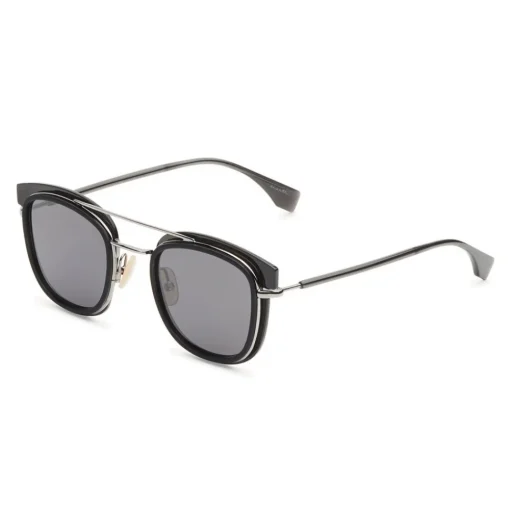 Fendi Sunglasses & Eyewear-- Glass - Square Sunglasses - Grey Dark Ruthenium - Sunglasses - Eyewear - Avvenice