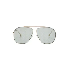 Fendi Sunglasses & Eyewear-- FF Family - Oversize Pilot Sunglasses - Gold Green - Sunglasses - Eyewear - Avvenice