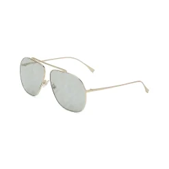 Fendi Sunglasses & Eyewear-- FF Family - Oversize Pilot Sunglasses - Gold Green - Sunglasses - Eyewear - Avvenice
