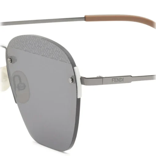 Fendi Sunglasses & Eyewear-- FF- Rimless Sunglasses - Ruthenium Black - Sunglasses - Eyewear - Avvenice