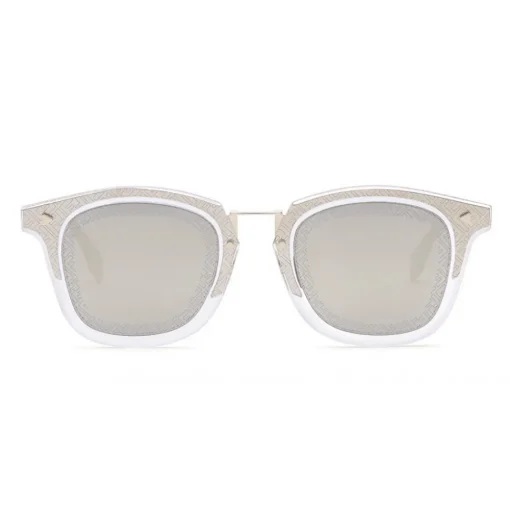 Fendi Sunglasses & Eyewear-- FF- Square Sunglasses - Transparent Gold - Sunglasses - Eyewear - Avvenice