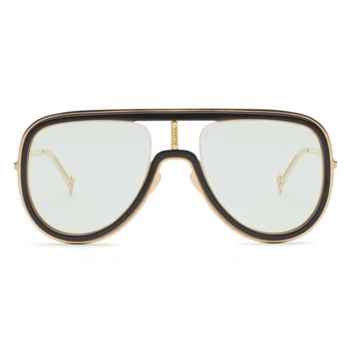 Fendi Sunglasses & Eyewear-- Futuristic - Mask Sunglasses - Gold Black - Sunglasses - Eyewear - Avvenice