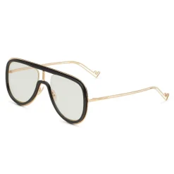 Fendi Sunglasses & Eyewear-- Futuristic - Mask Sunglasses - Gold Black - Sunglasses - Eyewear - Avvenice