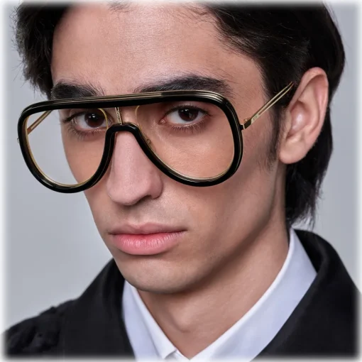 Fendi Sunglasses & Eyewear-- Futuristic - Mask Sunglasses - Gold Black - Sunglasses - Eyewear - Avvenice