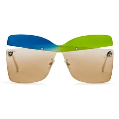 Fendi Sunglasses & Eyewear-- Karligraphy - Butterfly Sunglasses - Gold Blue Green - Sunglasses - Eyewear - Avvenice