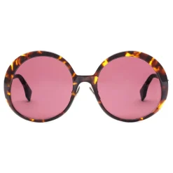 Fendi Sunglasses & Eyewear-- Promeneye - Oversize Round Sunglasses - Red - Sunglasses - Eyewear - Avvenice