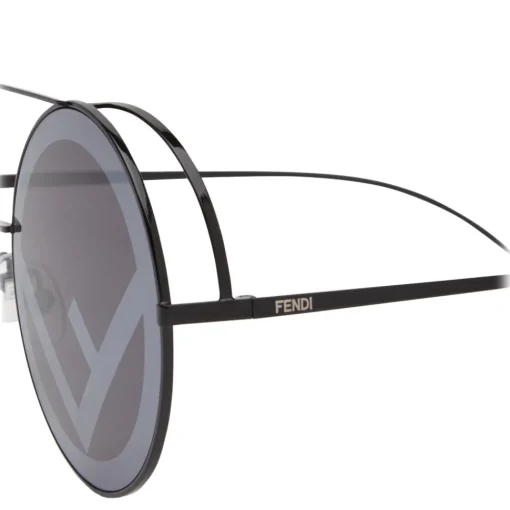 Fendi Sunglasses & Eyewear-- Run Away - Black Oversize Sunglasses - Fashion Week 17 - Sunglasses - Eyewear - Avvenice