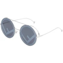 Fendi Sunglasses & Eyewear-- Run Away - Oversize Round Sunglasses - Gray - Sunglasses - Eyewear - Avvenice