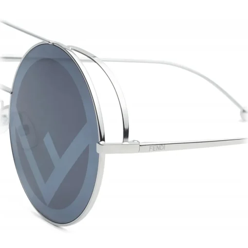 Fendi Sunglasses & Eyewear-- Run Away - Oversize Round Sunglasses - Gray - Sunglasses - Eyewear - Avvenice