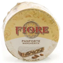 Fiore - Panforte di Siena 1827 Sweets-Fiore - Panforte of Siena since 1827 - Traditional Panforte Margherita - Panforte - Gigantino Cellophane Box - 500 g - Avvenice