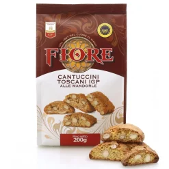 Fiore - Panforte di Siena 1827 Sweets-Fiore - Panforte of Siena since 1827 - Cantuccini Toscani I.G.P. with Almonds - Pastry - Box - 200 g - Avvenice