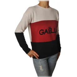 Ga\u00eblle Paris Knitwears-Gaëlle Paris - Long Sleeve Crewneck Pullover - Black - Sweater - Made in Italy - Luxury Exclusive Collection - Avvenice