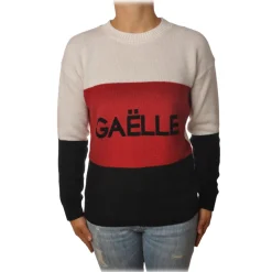 Ga\u00eblle Paris Knitwears-Gaëlle Paris - Long Sleeve Crewneck Pullover - Black - Sweater - Made in Italy - Luxury Exclusive Collection - Avvenice