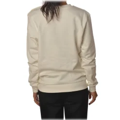 Ga\u00eblle Paris Sweatshirts-Gaëlle Paris - Long Sleeve Crew-Neck Sweatshirt - White - Sweatshirt - Made in Italy - Luxury Exclusive Collection - Avvenice
