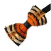 Genius Bowtie Ties & Bow Ties-- Van Gogh - Black - Suede Leather Bow Tie with Feathers - Luxury High Quality Bow Tie - Avvenice