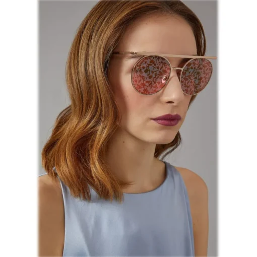 Giorgio Armani Sunglasses & Eyewear-- Catwalk - Catwalk Sunglasses with Floral Lenses - Gold Rose - Sunglasses - Eyewear - Avvenice