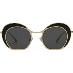 Giorgio Armani Sunglasses & Eyewear-- Double Circle - Sunglasses with Double Circle Frame - Gold - Sunglasses - Eyewear - Avvenice
