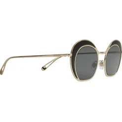 Giorgio Armani Sunglasses & Eyewear-- Double Circle - Sunglasses with Double Circle Frame - Gold - Sunglasses - Eyewear - Avvenice