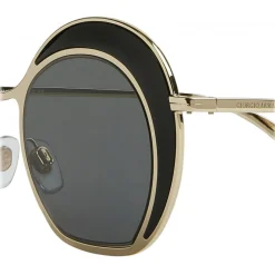 Giorgio Armani Sunglasses & Eyewear-- Double Circle - Sunglasses with Double Circle Frame - Gold - Sunglasses - Eyewear - Avvenice
