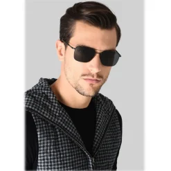 Giorgio Armani Sunglasses & Eyewear-- Essential - Sunglasses with Metal Frame - Anthracite - Sunglasses - Eyewear - Avvenice