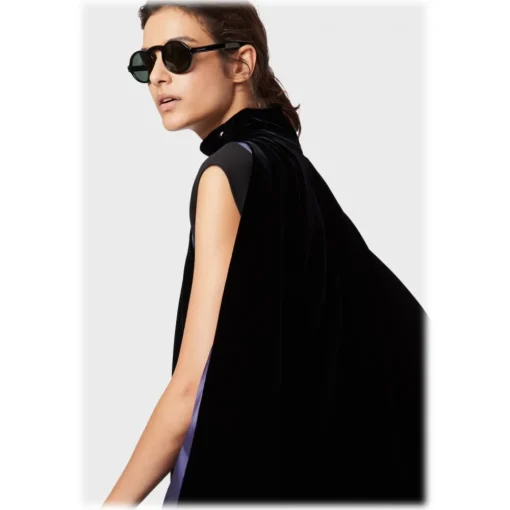 Giorgio Armani Sunglasses & Eyewear-- Round Sunglasses - Black - Sunglasses - Eyewear - Avvenice