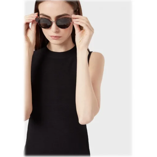 Giorgio Armani Sunglasses & Eyewear-- Round Sunglasses - Dark Brown - Sunglasses - Eyewear - Avvenice