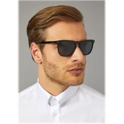 Giorgio Armani Sunglasses & Eyewear-- Square Striped Frame Sunglasses - Brown - Sunglasses - Eyewear - Avvenice