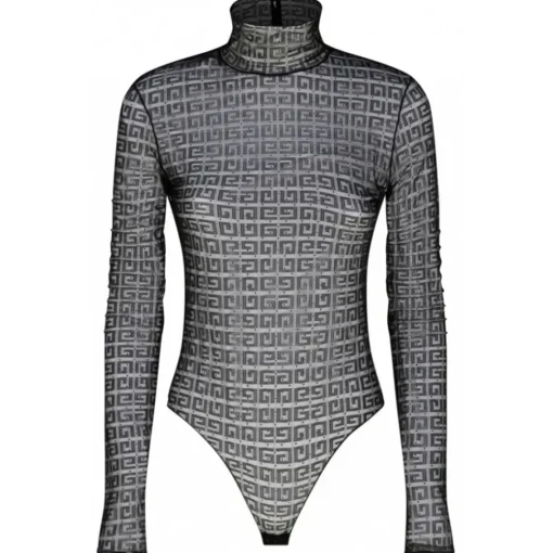 Givenchy Tops-- Black 4G Motif Transparent Lace Bodysuit - Exclusive Luxury Collection - Avvenice