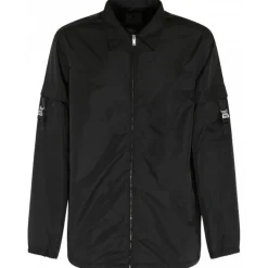 Givenchy Jackets-- Black Nylon Logo Clip Jacket - Exclusive Luxury Collection - Avvenice