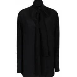 Givenchy Shirts-- Black Silk Blouse - Exclusive Luxury Collection - Avvenice