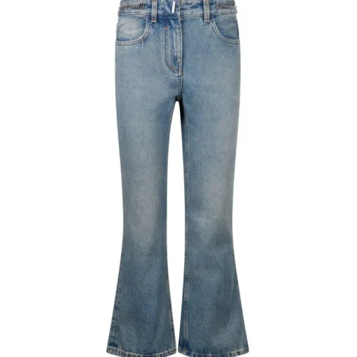 Givenchy Trousers-- Bootcut Chain-Detail Jeans - Exclusive Luxury Collection - Avvenice
