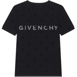 Givenchy T-shirt-- Double Layered Fitted T-Shirt in Cotton with 4G Tulle - Exclusive Luxury Collection - Avvenice