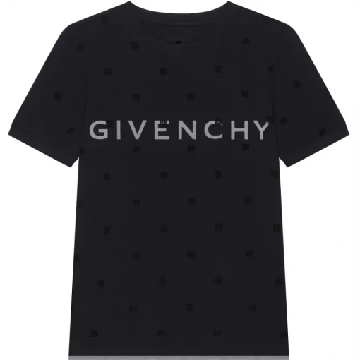 Givenchy T-shirt-- Double Layered Fitted T-Shirt in Cotton with 4G Tulle - Exclusive Luxury Collection - Avvenice