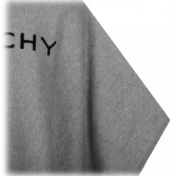 Givenchy Knitwears-- Grey Intarsia Knit Poncho - Exclusive Luxury Collection - Avvenice