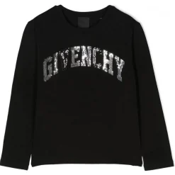 Givenchy T-shirt-- Kids Long Sleeve T-Shirt in Black - Exclusive Luxury Collection - Avvenice