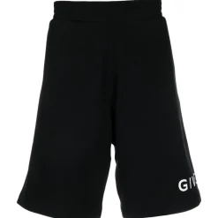 Givenchy Trousers-- Logo-Print Jersey Bermuda Shorts - Exclusive Luxury Collection - Avvenice